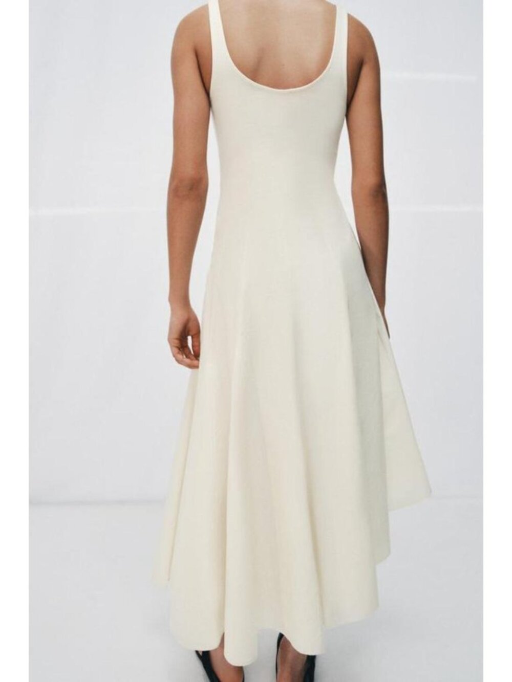 ZARA COMBINATION GODET DRESS - Picture 4 of 7